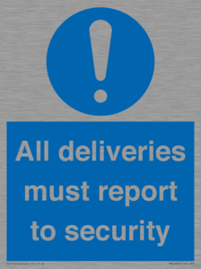 All deliveries must report to security